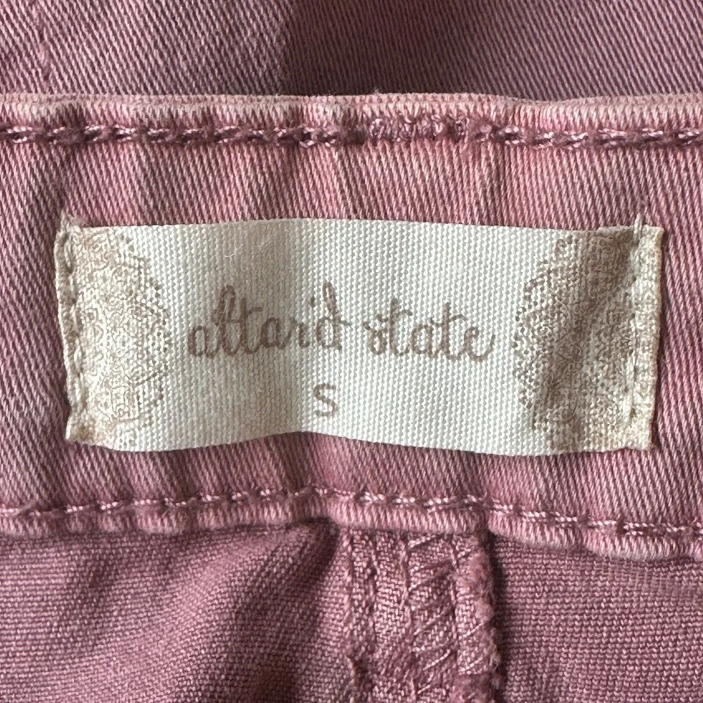 Altar'd State Mini Skirt Womens S Mauve Denim Mini Cotton Button Front Y2K Retro